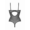 Body Wetlook Vesper Noir Dentelle Ouvert - Christine