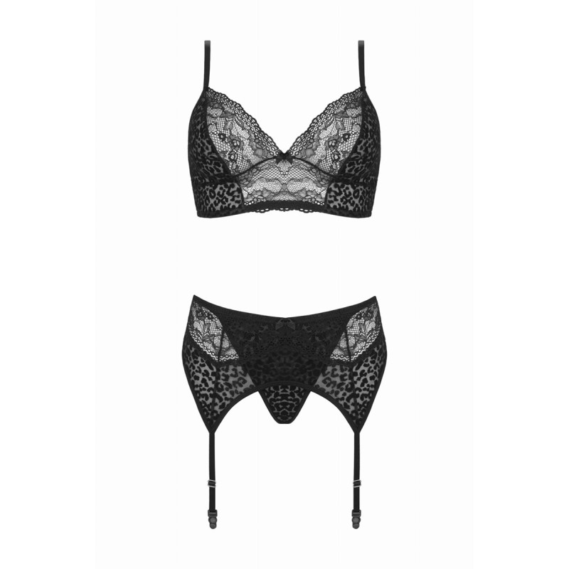 Ensemble Lingerie Léopard 3 Pièces Sanne - Christine Le Duc