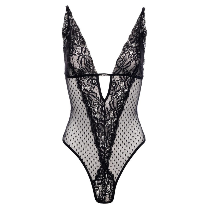 Body Dewi Christine Leduc - String Noir Dentelle & Féminité
