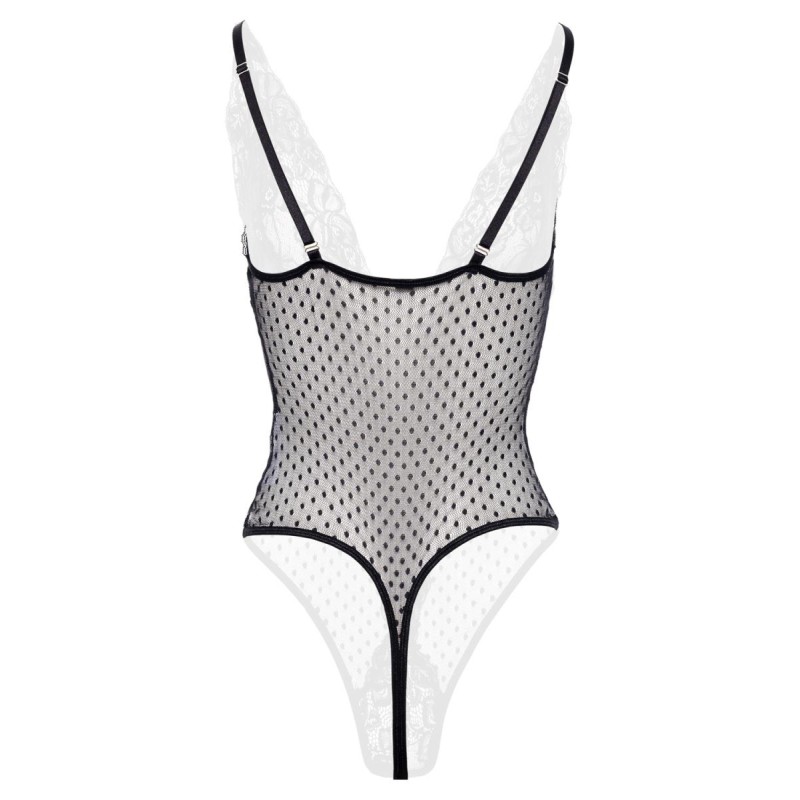 Body Dewi Christine Leduc - String Noir Dentelle & Féminité