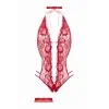 Ensemble body ouvert Renee rouge - Christine Christine by christine Le Duc