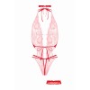 Body ouvert Renée Rouge en dentelle – Christine | Fauxseins.fr