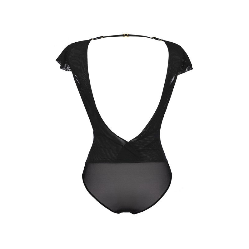 Body Tulle Dentelle Noir V-9900 Axami | Fauxseins.fr