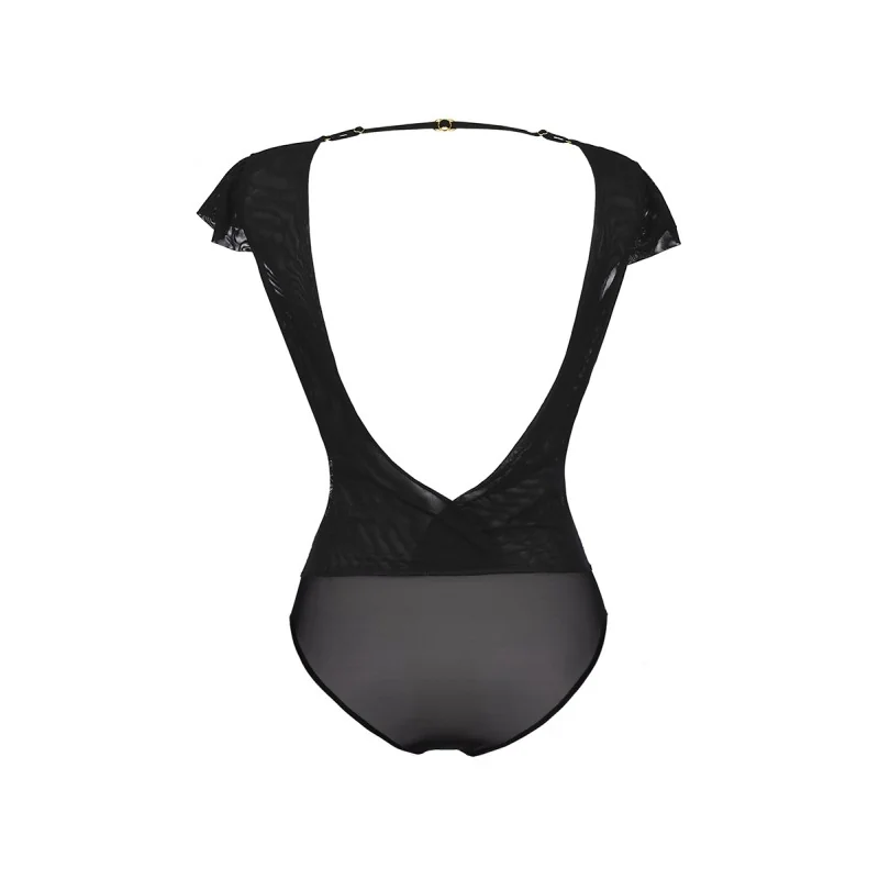 Body tulle et dentelle noir V-9900 - Axami Axami