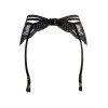 Porte-jarretelles tulle dentelle noir Axami V-10712