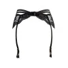Porte-jarretelles tulle et dentelle noir V-10712 - Axami Axami