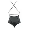 Body string tulle et dentelle noir V-10100 - Axami Axami