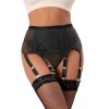Porte-Jarretelles 6 Clips & String Dentelle Noire Paris Hollywood