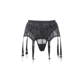 Porte-Jarretelles 6 Clips & String Dentelle Noire Paris Hollywood