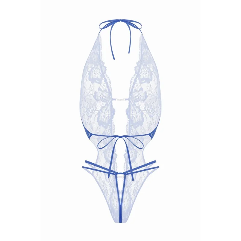 Body string ouvert Renee bleu - Christine Christine by christine Le Duc