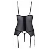 Guêpière seins nus et string ouvert résille et perles - Cottelli Lingerie Cotelli Lingerie