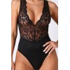 Body noir Evalie Passion - Dentelle & Microfibre | Fauxseins.fr