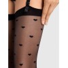 Love Booster Bas 15 DEN Noir - Petits cœurs | Fauxseins.fr