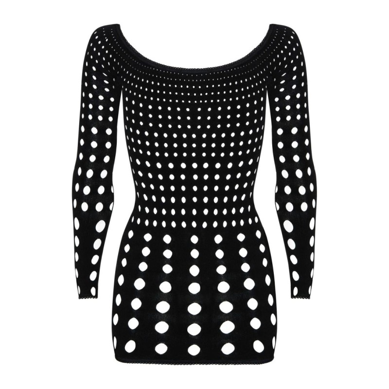 Rocker Robe Noire Obsessive - Robe Courte Rock & Féminine