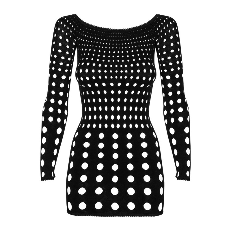 Rocker Robe Noire Obsessive - Robe Courte Rock & Féminine