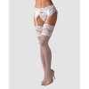 Bas Blancs Dentelle Obsessive 810 | Fauxseins.fr