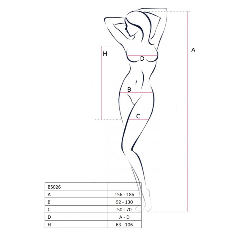 Bodystocking noir et sexy BS026 de la marque Passion Lingerie