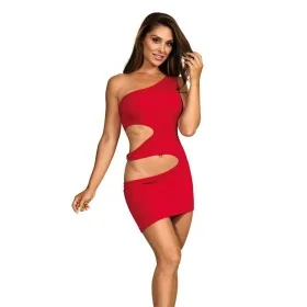 V-9249 Robe Courte Rouge – Féminité & Élégance | Fauxseins.fr