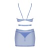 Robe Shaderi en filet bleu + string | Fauxseins.fr