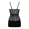 Robe Courte D605 Noire – Obsessive | Fauxseins.fr