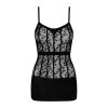 Robe Courte D605 Noire – Obsessive | Fauxseins.fr