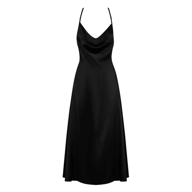 Robe Agatya Noire Obsessive - Élégance & Sensualité