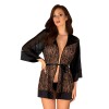 Peignoir Allunes Noir – Élégance & Sensualité | Fauxseins.fr