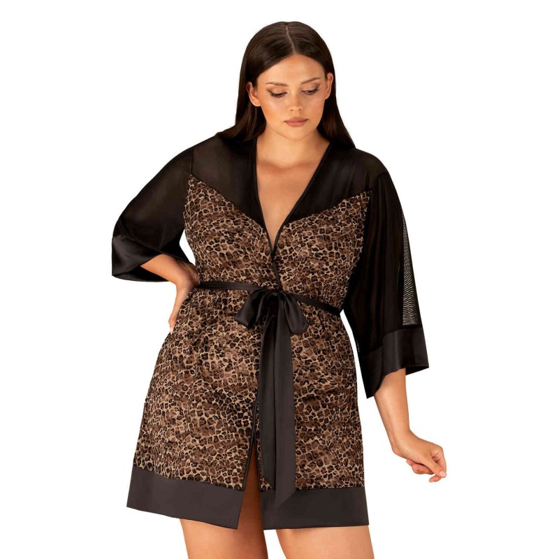 Peignoir Allunes Noir – Élégance & Sensualité | Fauxseins.fr