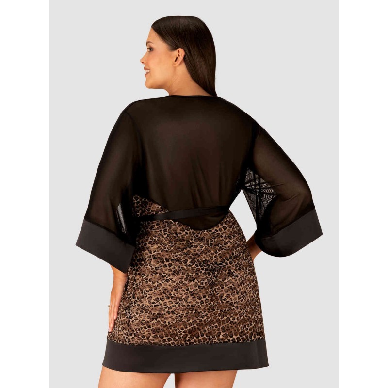 Peignoir Allunes Noir – Élégance & Sensualité | Fauxseins.fr