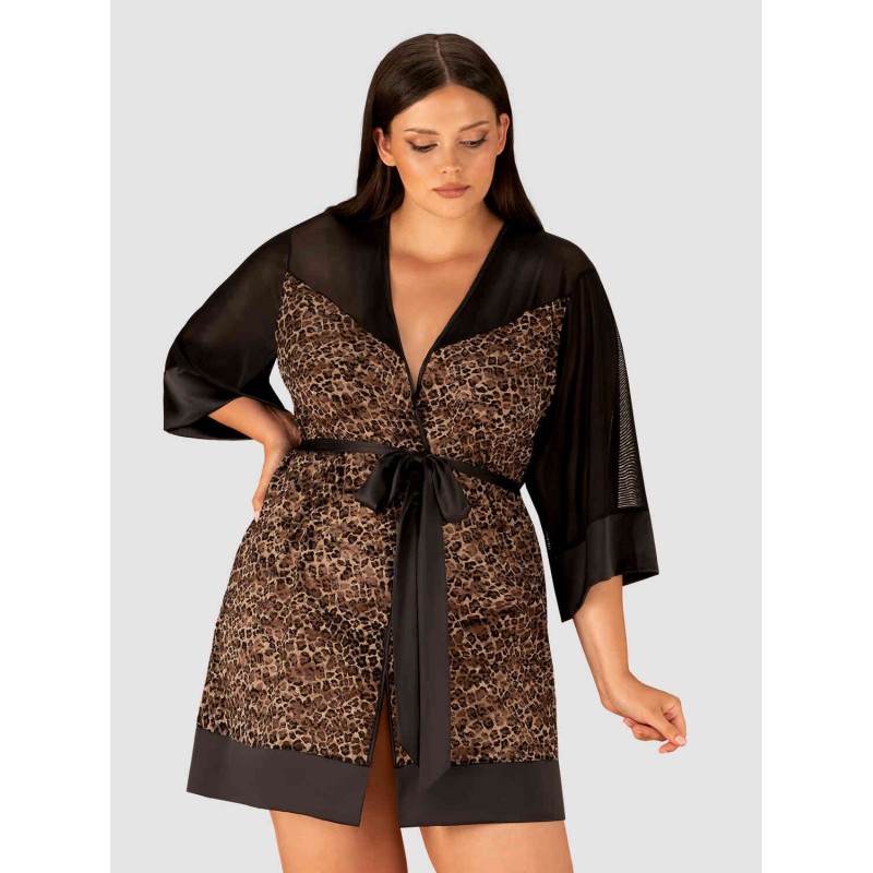 Peignoir Allunes Noir – Élégance & Sensualité | Fauxseins.fr