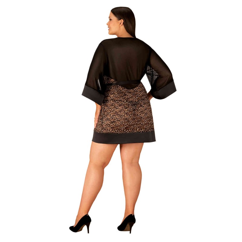 Peignoir Allunes Noir – Élégance & Sensualité | Fauxseins.fr