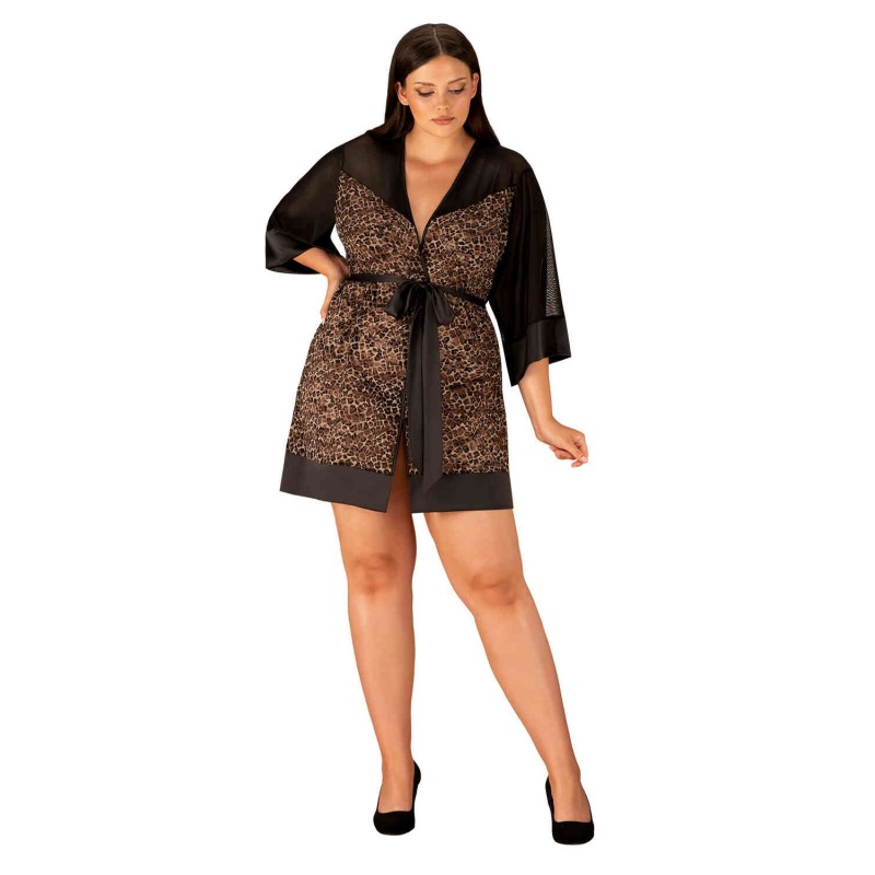 Peignoir Allunes Noir – Élégance & Sensualité | Fauxseins.fr