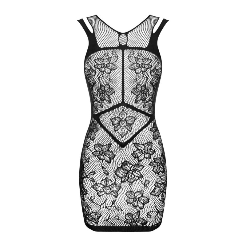 D239 Robe Courte Florale & Géométrique | Fauxseins.fr