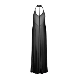 Robe Longue Nuites Noire – Élégance Transparente | Fauxseins.fr