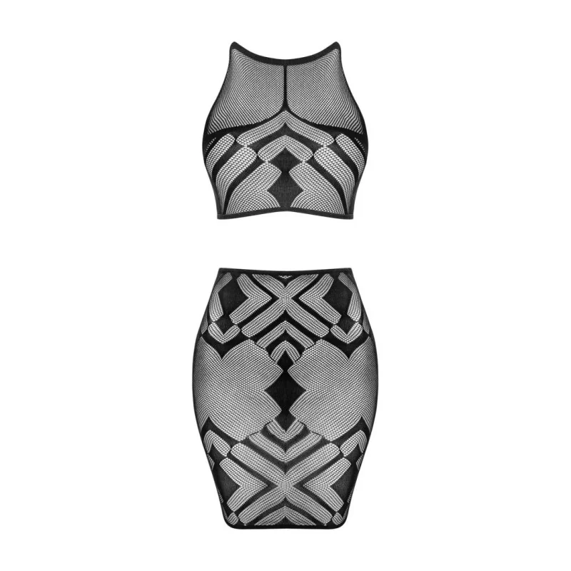 K101 top et jupe - Noire Obsessive
