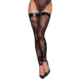 F243 Bas tulle broderie flock – Bas autofixants féminins