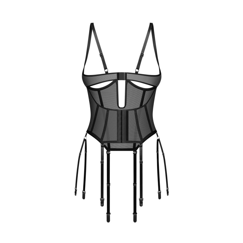 Euphori Corset Noir – Guêpière Gainante & Féminisante | Fauxseins.fr