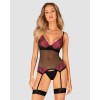 Rosenty Guêpière & String Noir | Féminisation | Fauxseins.fr