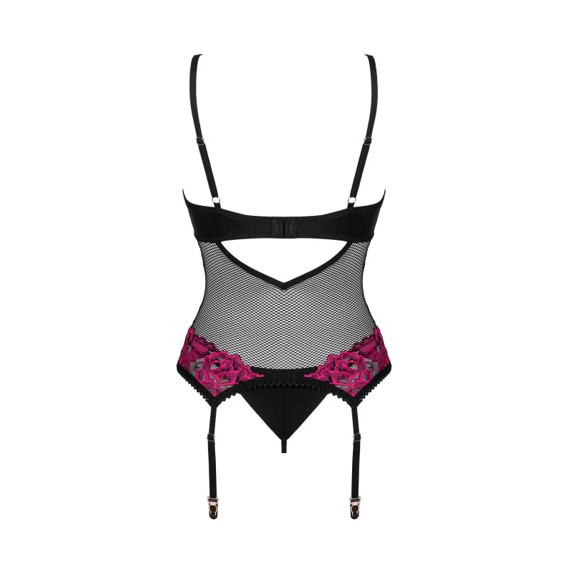 Rosenty guêpière et string - Noir Obsessive