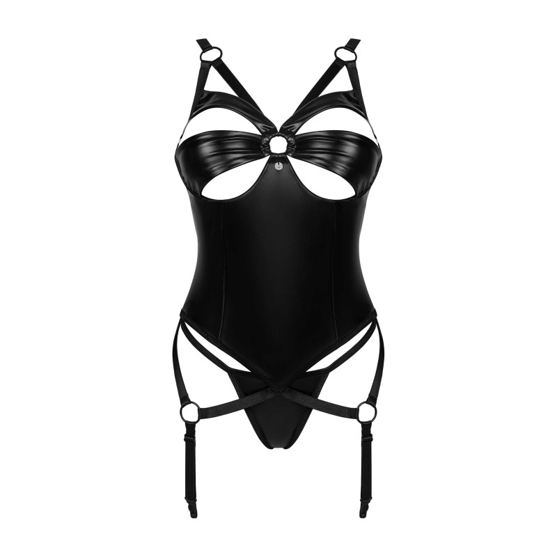 Guêpière Armares & String Noir | Lingerie Féminisation