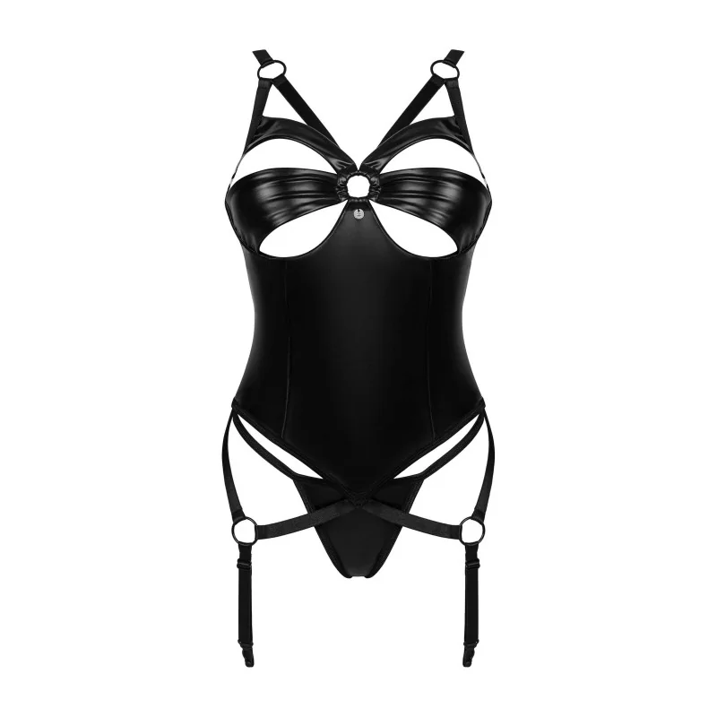 Armares guêpière et string - Noir Obsessive