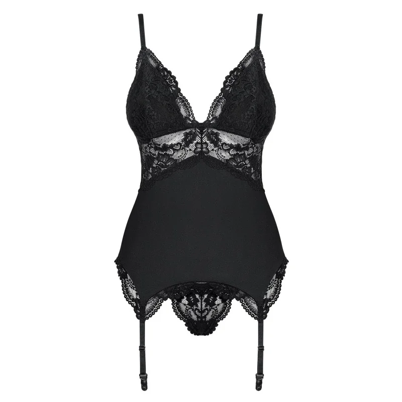 810-COR-1 Guêpière - Noir Obsessive