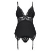 Guêpière Noire 810-COR-1 | Silhouette Féminine | Fauxseins.fr
