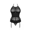 Serafia guêpière et string - Noir Obsessive