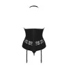 Serafia guêpière et string - Noir Obsessive