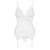 Guêpière Blanche 810-COR-2 | Corset Féminisation | Fauxseins.fr