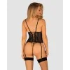 Alessya Corset et string noir Obsessive