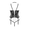 Alessya Corset & String Noir – Silhouette Féminine Sculptée