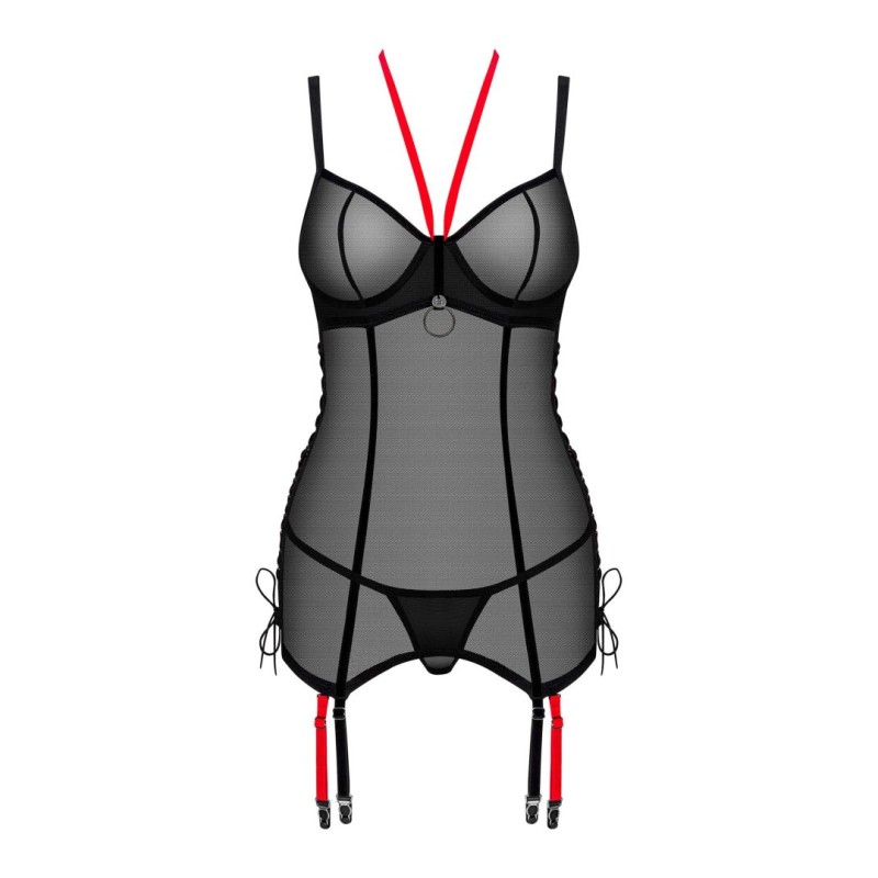 Glandez Guêpière & String Noir | Féminisation | Fauxseins.fr