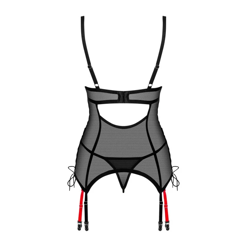 Glandez guêpière et string - Noir Obsessive